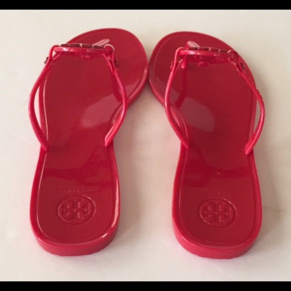 Tory Burch Shoes | Tory Burch Mini Miller Red Jelly Sandals Size 8 | Poshmark